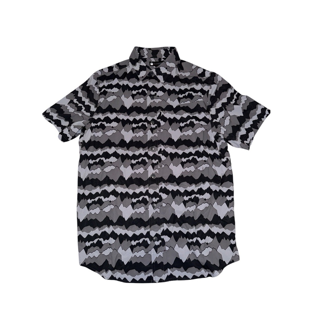 Alaskan Hardgear Duluth Trading Co Shirt Mens L‎ Black Grey Camo Mountain S/S